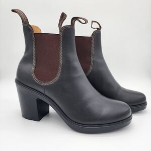 BLUNDSTONE Stout #2366 Learher Block Heel Ankle Boots Size 10.5